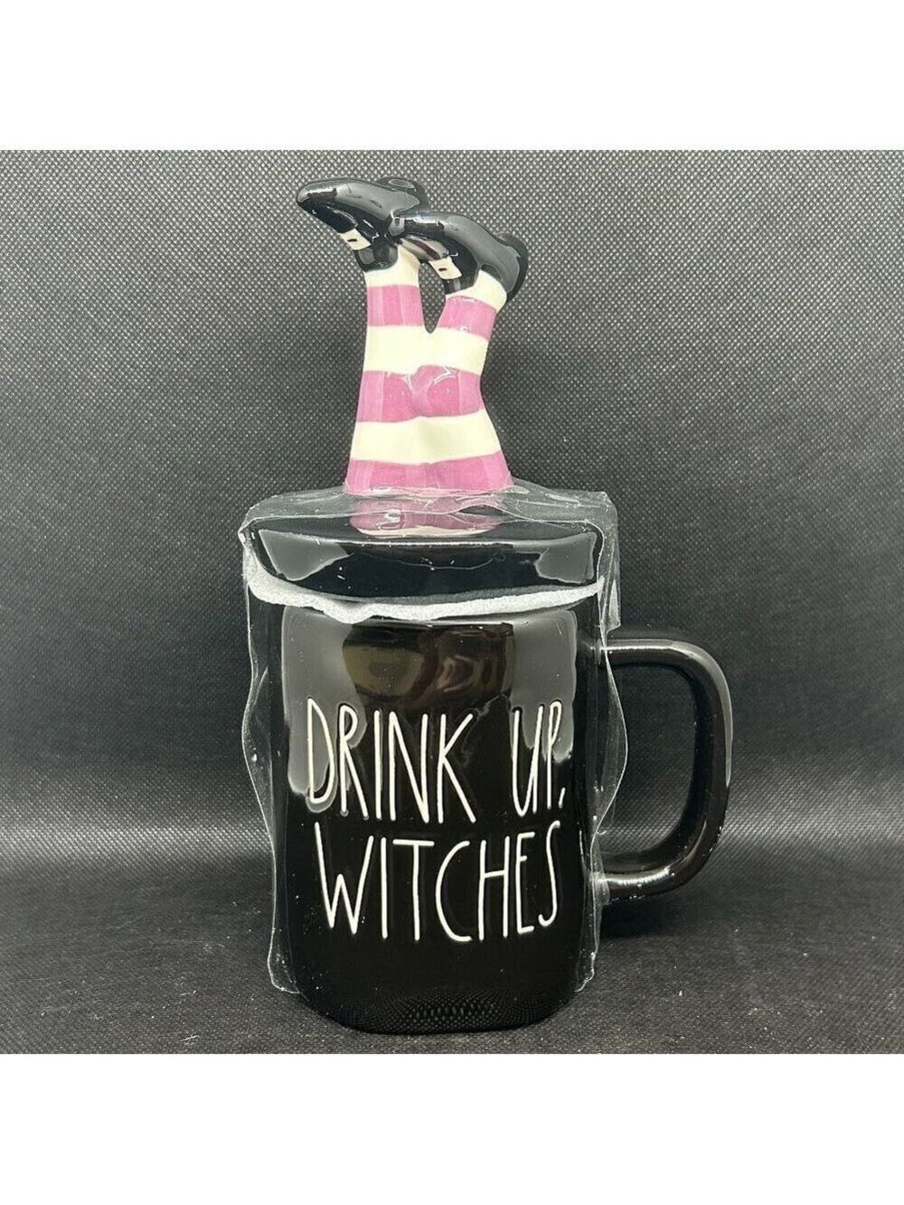 Brand new! Rae Dunn “Drink Up Witches" Topper Mug